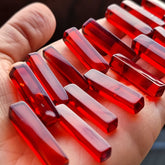 Red Amber Rectangular Free Shape Cabochons